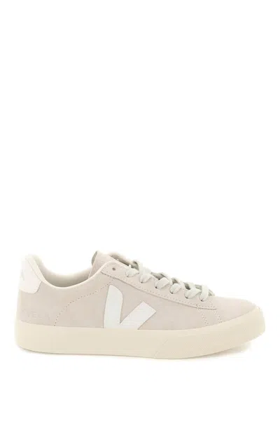 Shop Veja Chromefree Leather Campo Sneakers In Grey