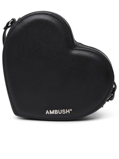 Shop Ambush "flat Heart" Crossbody Bag In Black