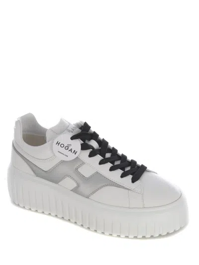 Shop Hogan Sneakers  "h-stripes" In Bianco
