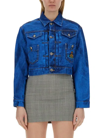 Shop Vivienne Westwood Jacket "marlene" In Blue