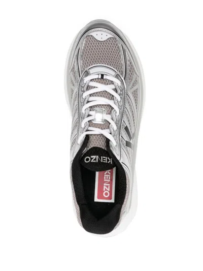 Kenzo Pace Metallic Mesh Sneakers In Black
