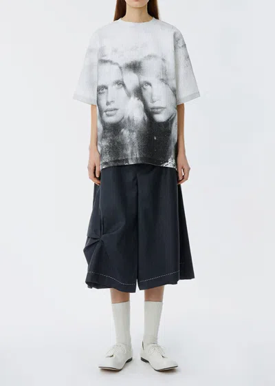 Shop Ader Error White Twin Face T-shirt In Off White
