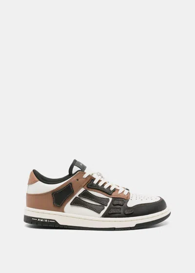Shop Amiri Black & Brown Skeltop Low Sneakers In Black/brown