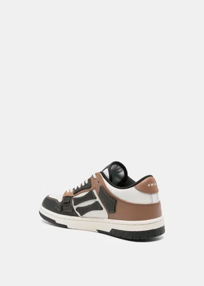 Shop Amiri Black & Brown Skeltop Low Sneakers In Black/brown