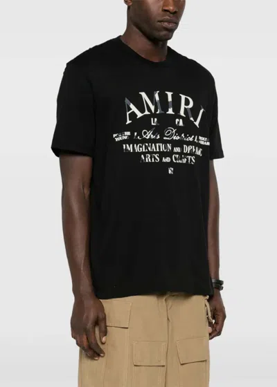 Shop Amiri Black Distressed  Arts District T-shirt