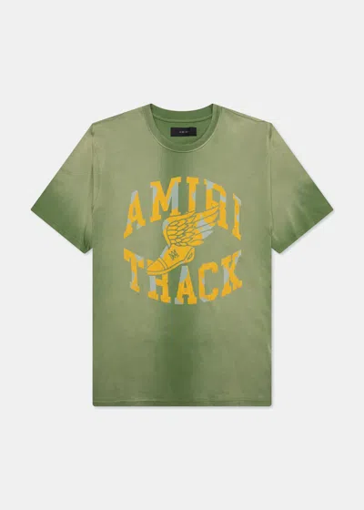 Shop Amiri Green  Track T-shirt