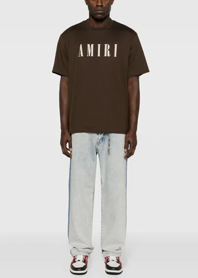 Shop Amiri Brown  Core Logo T-shirt