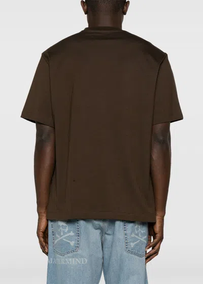 Shop Amiri Brown  Core Logo T-shirt