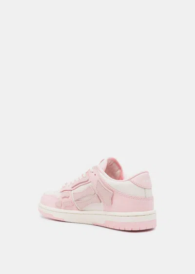 Shop Amiri Pink & White Skel Top Low Sneakers
