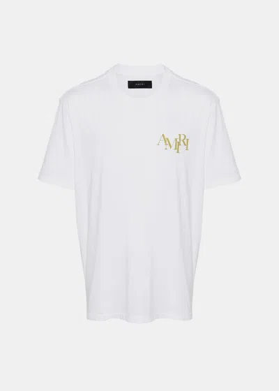 Shop Amiri White Crystal Champagne T-shirt