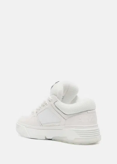 Shop Amiri White Ma-1 Leather-trim Mesh Sneakers