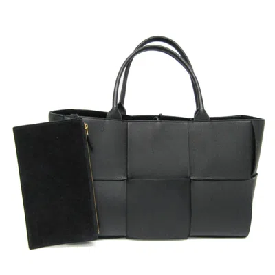 Shop Bottega Veneta Arco Black Pony-style Calfskin Tote Bag ()