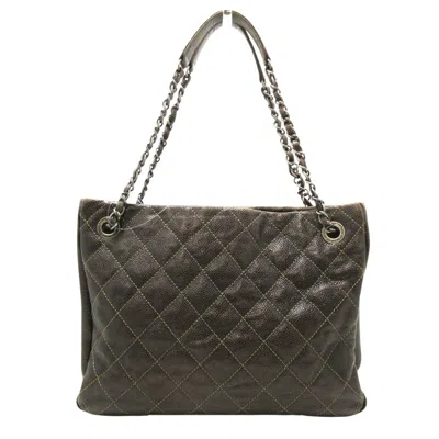 Pre-owned Chanel Wild Stitch Brown Leather Shoulder Bag ()