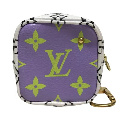 Pre-owned Louis Vuitton Cube Purple Canvas Wallet  ()