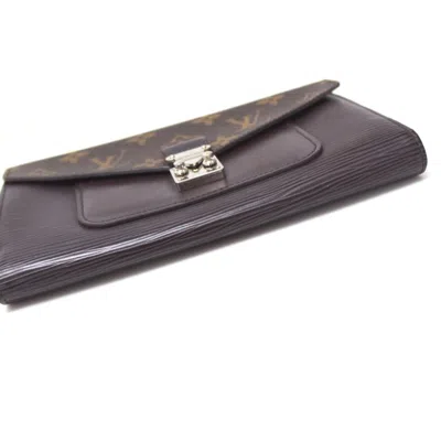Pre-owned Louis Vuitton Marie Rose Brown Canvas Wallet  ()
