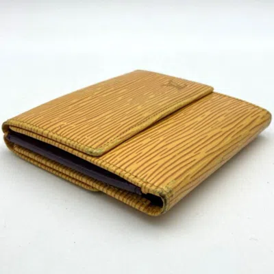 Pre-owned Louis Vuitton Porte-monnaie Yellow Leather Wallet  ()