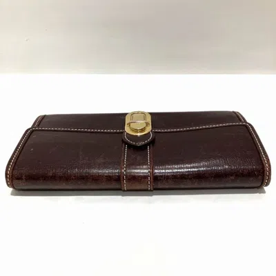 Pre-owned Louis Vuitton Sarah Brown Leather Wallet  ()