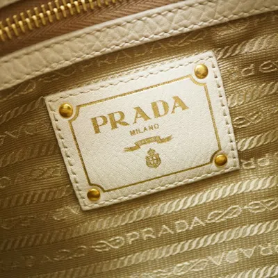 Shop Prada -- Brown Canvas Shoulder Bag ()