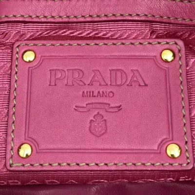 Shop Prada Hobo Pink Leather Shoulder Bag ()
