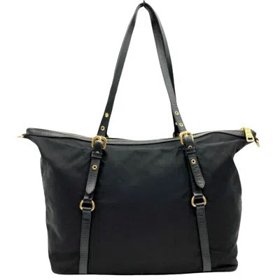 Shop Prada Tessuto Black Synthetic Tote Bag ()