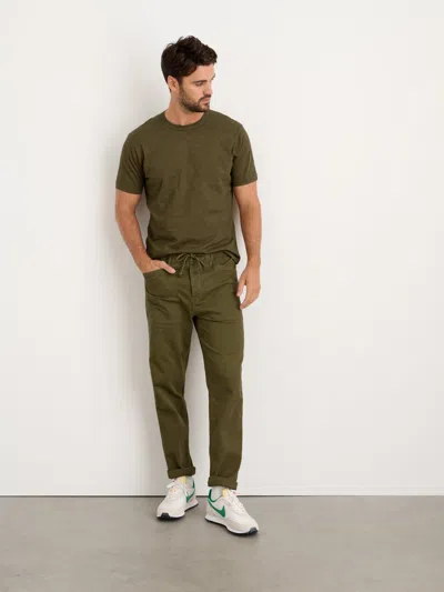 Shop Alex Mill Pull-on Button Fly Pant In Olive