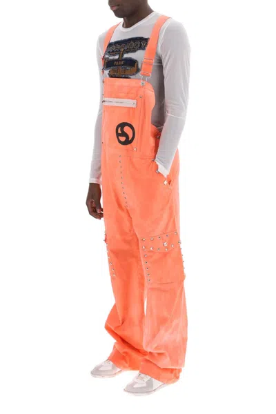 Shop Acne Studios Cotton Overalls With Studs