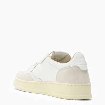 Shop Autry Medalist Trainer In White Leather And Suede