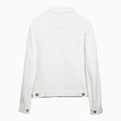 Shop Brunello Cucinelli White Denim Jacket