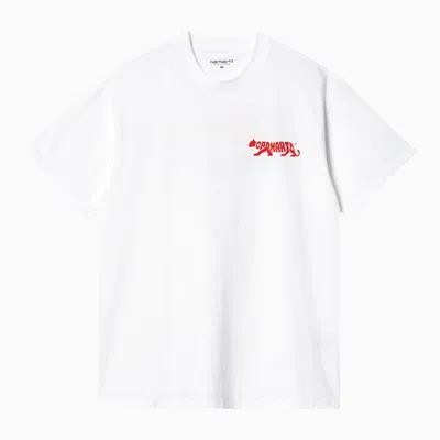 Shop Carhartt Wip White Rocky Script T Shirt