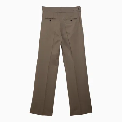 Shop Dolce & Gabbana Dolce&gabbana Beige Wool Tailored Trousers