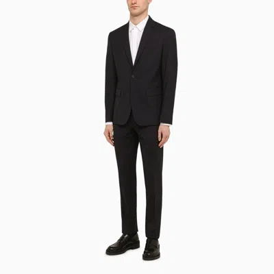 Shop Dsquared2 Blue Navy Single Breasted Wool Suit