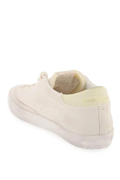 Shop Golden Goose Super Star Canvas And Leather Sneakers