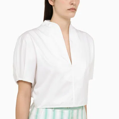 Shop Margaux Lonnberg Margaux Lönnberg White Cotton Duffy Shirt