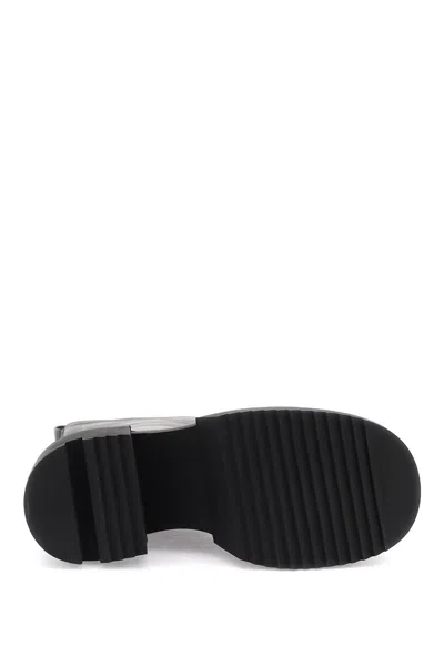 Rick Owens Mid-calf Leather Plaform Boots In Black