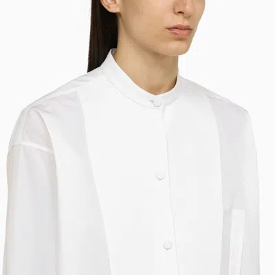 Shop Stella Mccartney Stella Mc Cartney White Cotton Shirt With Serape Collar