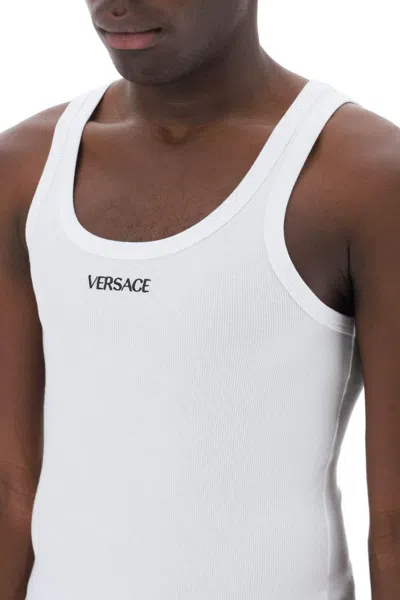 Shop Versace "intimate Tank Top With Embroidered