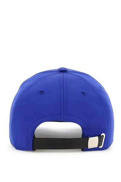 Shop Alexander Mcqueen 'mcqueen Graffiti' Baseball Hat Men In Blue