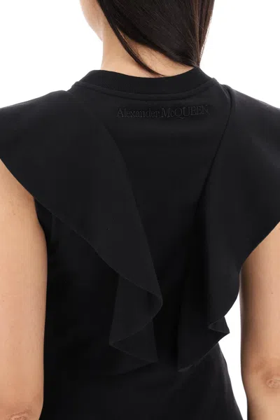 Shop Alexander Mcqueen Sleeveless T-shirt Women In Black