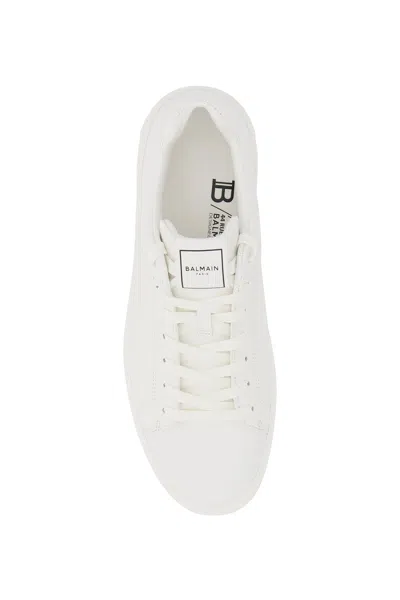 Shop Balmain Leather B Court Sneakers Women In White