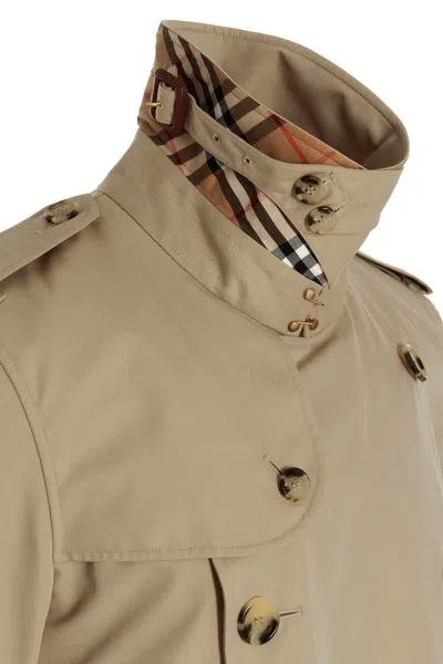 Shop Burberry Men 'heritage The Kensington' Trench Coat In Cream