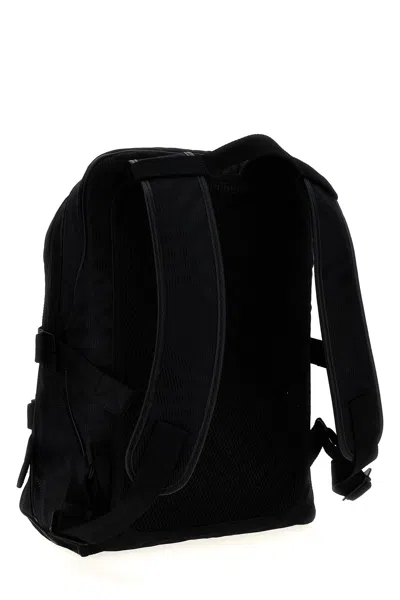 Shop Burberry Men Check Jacquard Backpack In Black