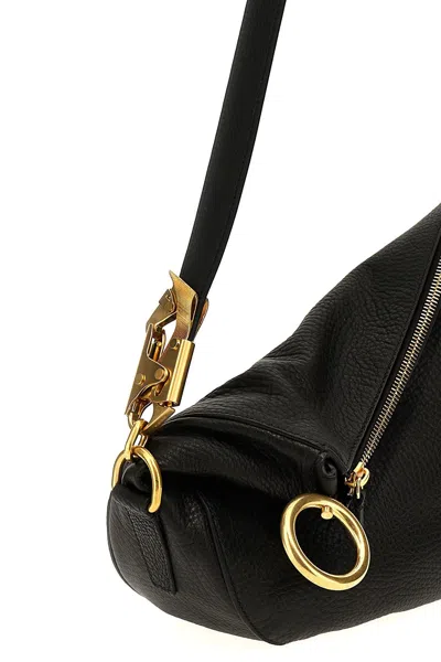 Shop Burberry Women 'knight' Small Crossbody Bag In Black