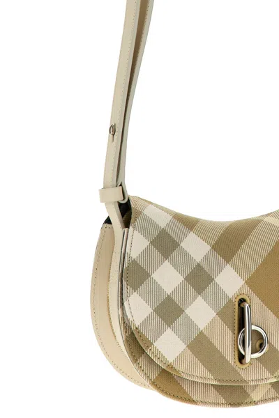 Shop Burberry Women 'rocking Horse' Mini Shoulder Bag In Cream