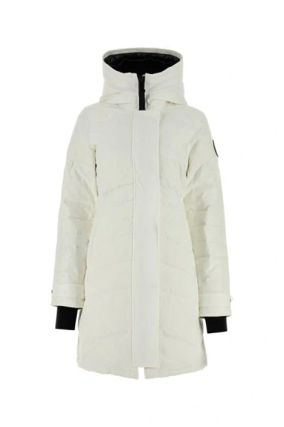 Shop Canada Goose Woman White Nylon Lorette Down Jacket In Black