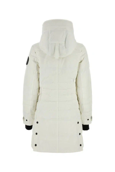 Shop Canada Goose Woman White Nylon Lorette Down Jacket In Black