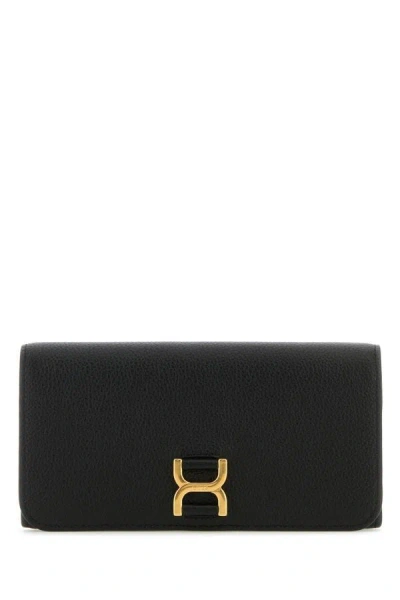Shop Chloé Chloe Woman Black Leather Wallet