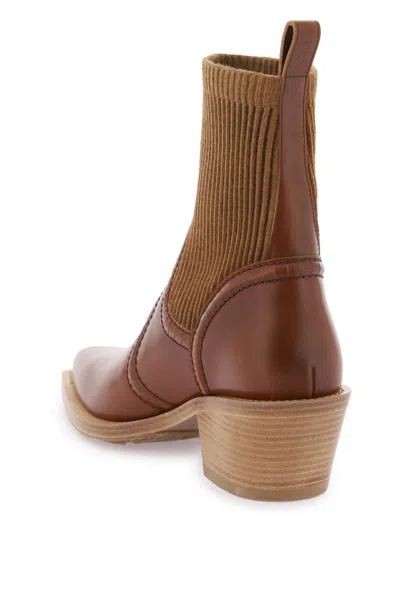 Shop Chloé Chloe' 'nellie' Texan Boots Women In Brown