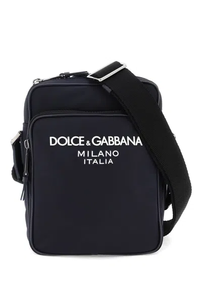 Shop Dolce & Gabbana Nylon Crossbody Bag Men In Blue