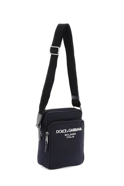 Shop Dolce & Gabbana Nylon Crossbody Bag Men In Blue