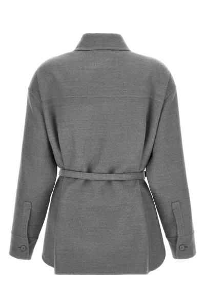 Shop Fendi Women 'go-to' Jacket In Gray
